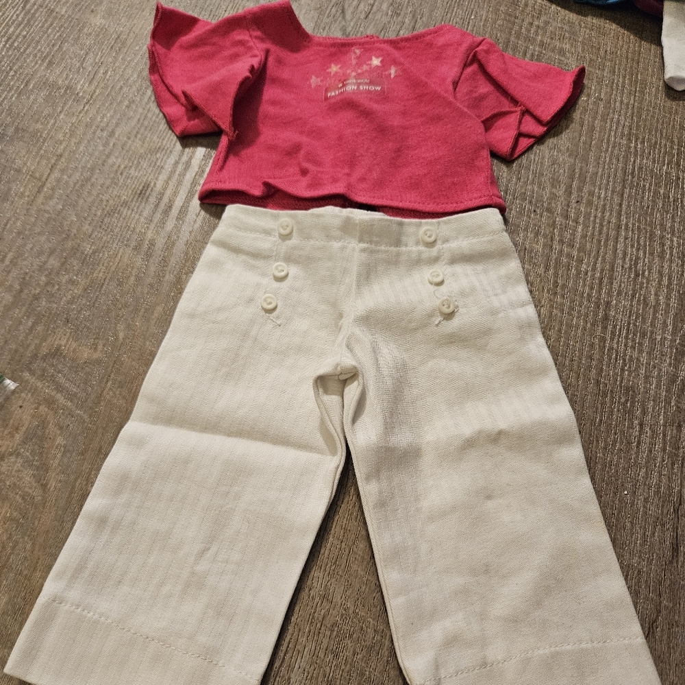 cheap random american girl outfits, $15 or less, may have a slight imperfection,